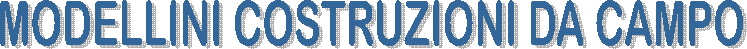 MODELLINI COSTRUZIONI DA CAMPO